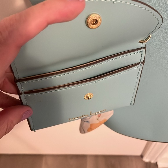 Nanette Lepore Satchel Handbag Sky Blue with Scarf and Cardholder - Picture 3 of 6